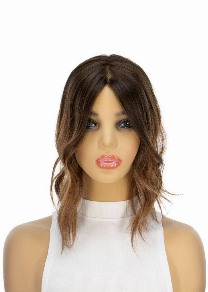 14" Topaz Lace Top Topper Dark Brown Ombre