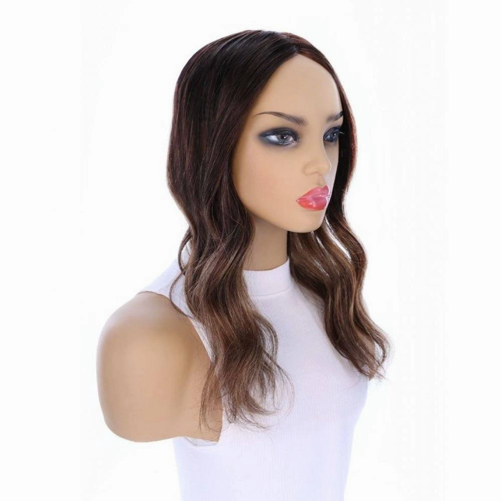 18" Topaz Lace Top Topper Dark Brown Balayage