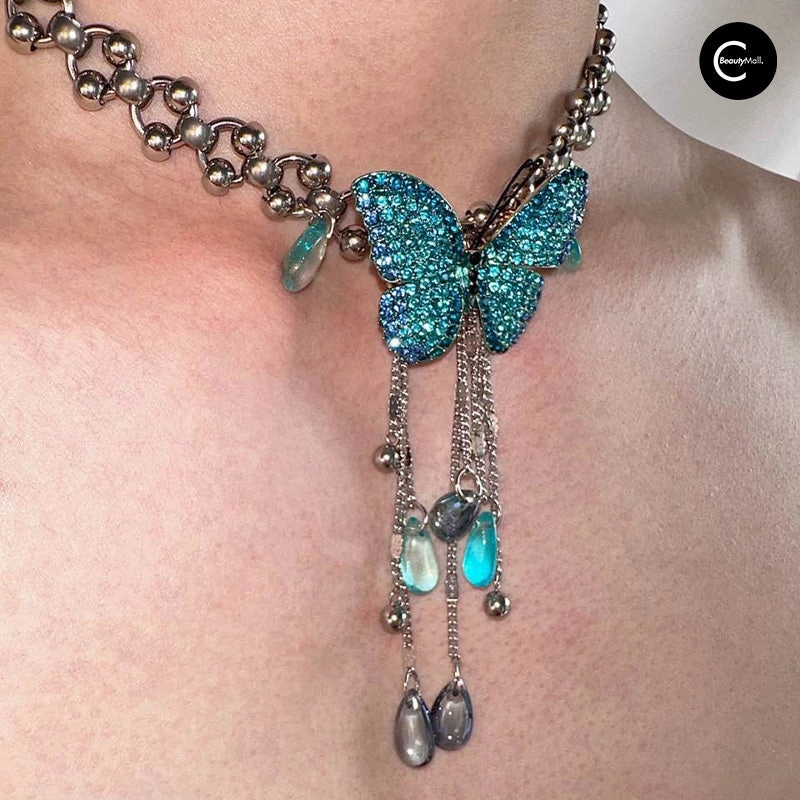 ALONEMOON Chinese Punk Butterfly Necklace