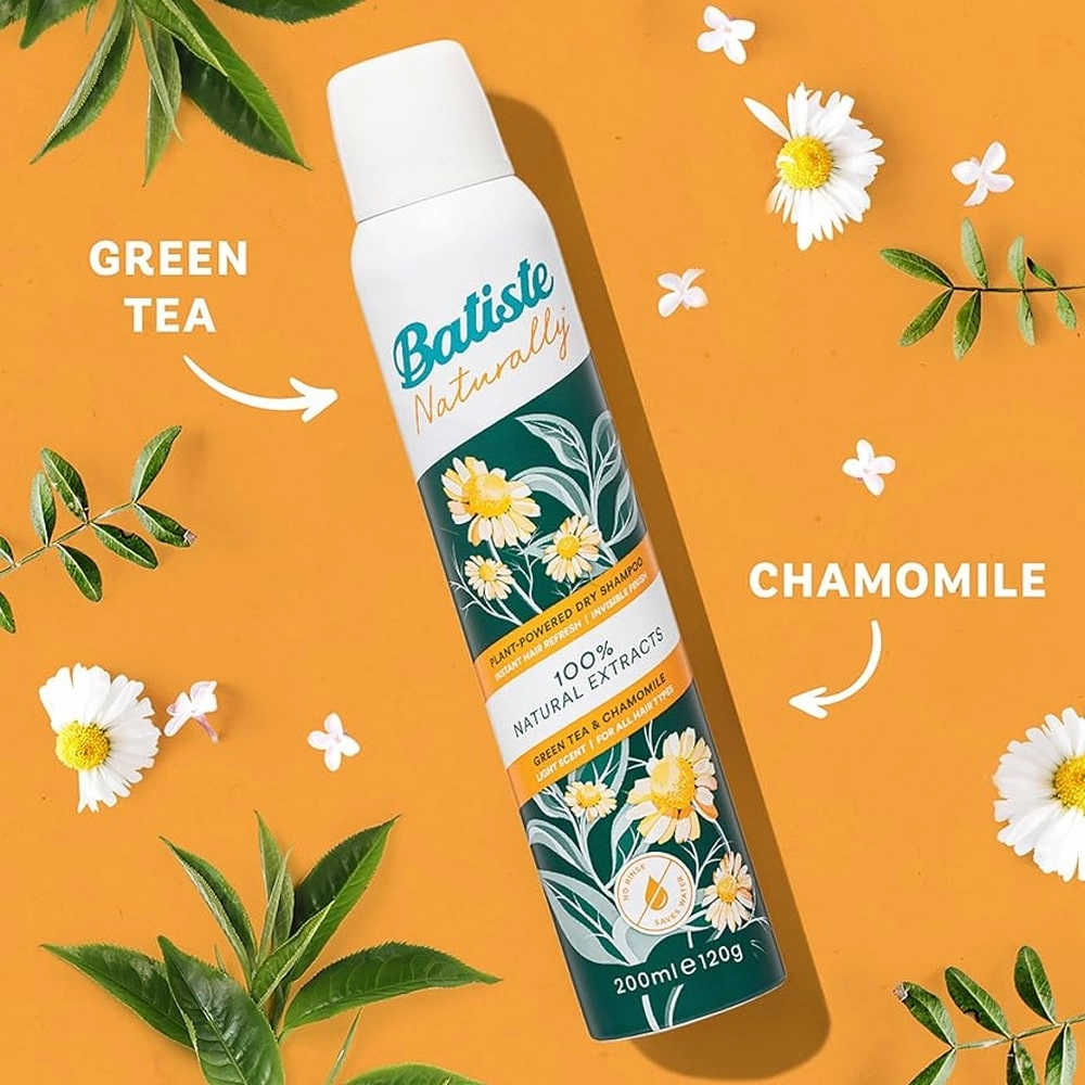 Batiste Dry Shampoo 100% Natural Extract Green Tea & Chamomile 120g