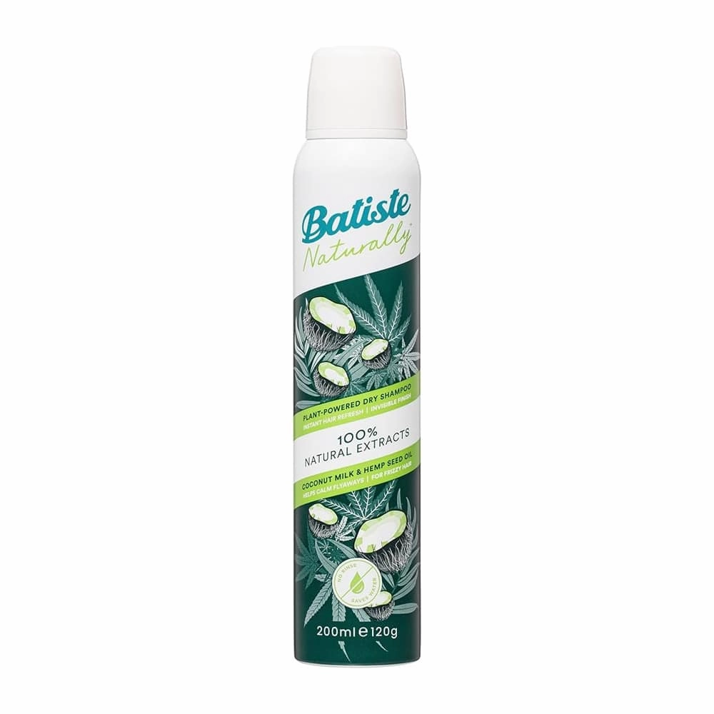 Batiste Dry Shampoo 100% Natural Extracts Coconut Milk & Hemp Seed Oil 120g