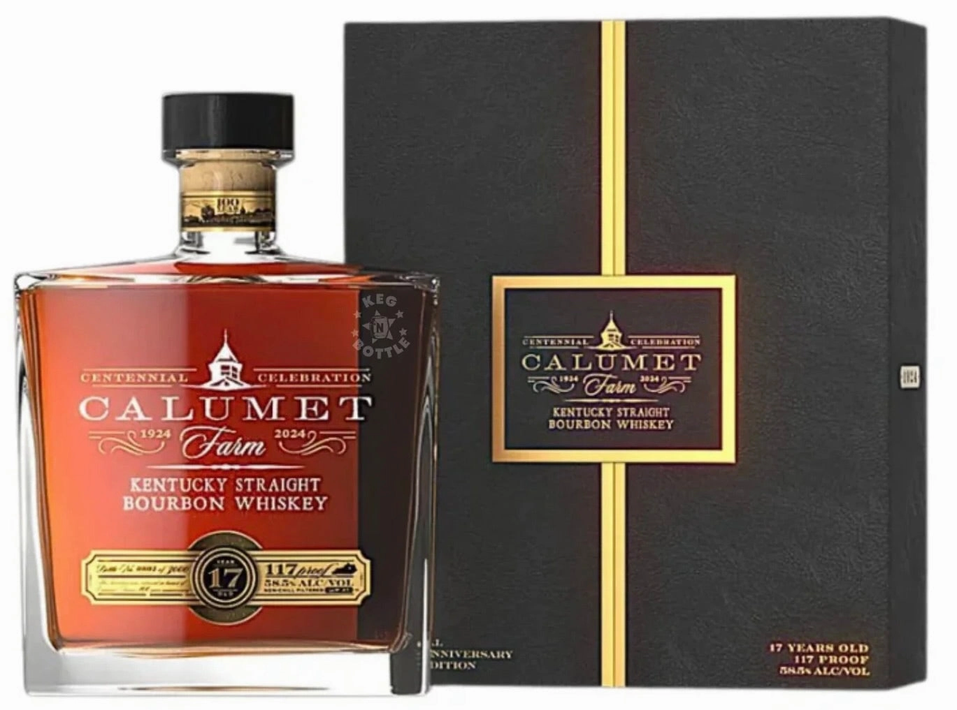 Calumet Farm 17 Year Old Bourbon Whiskey 100th Anniversary with Decanter