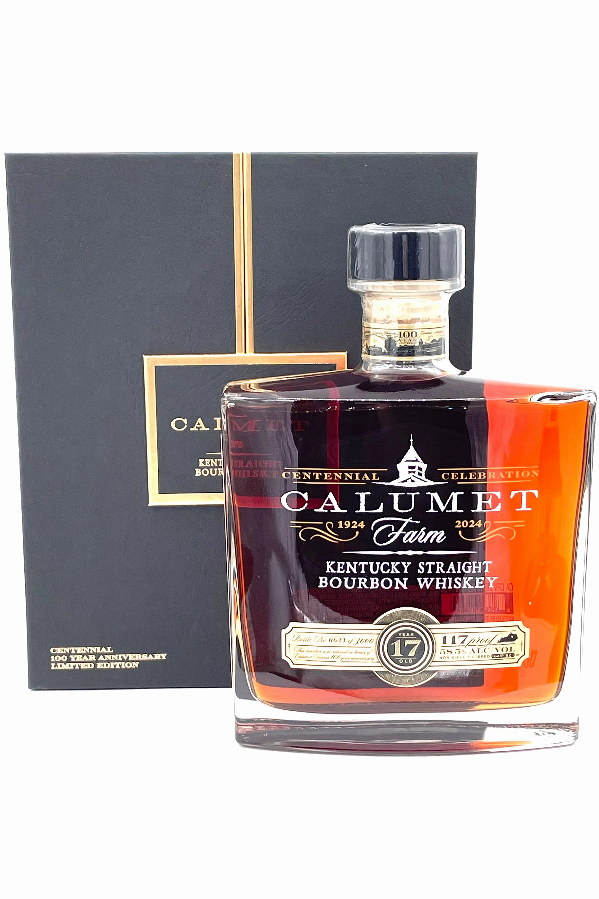Calumet Farm 17 Year Old Bourbon Whiskey 100th Anniversary with Decanter