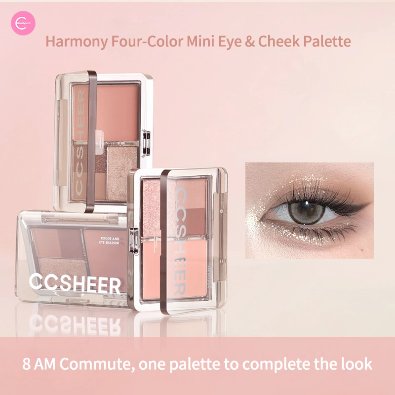 CCSHEER 4-in-1 Mini Eye & Cheek Palette