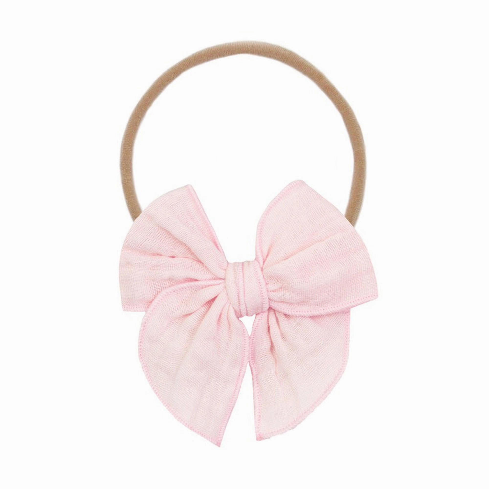 Cloud Muslin Heirloom Bow Headband