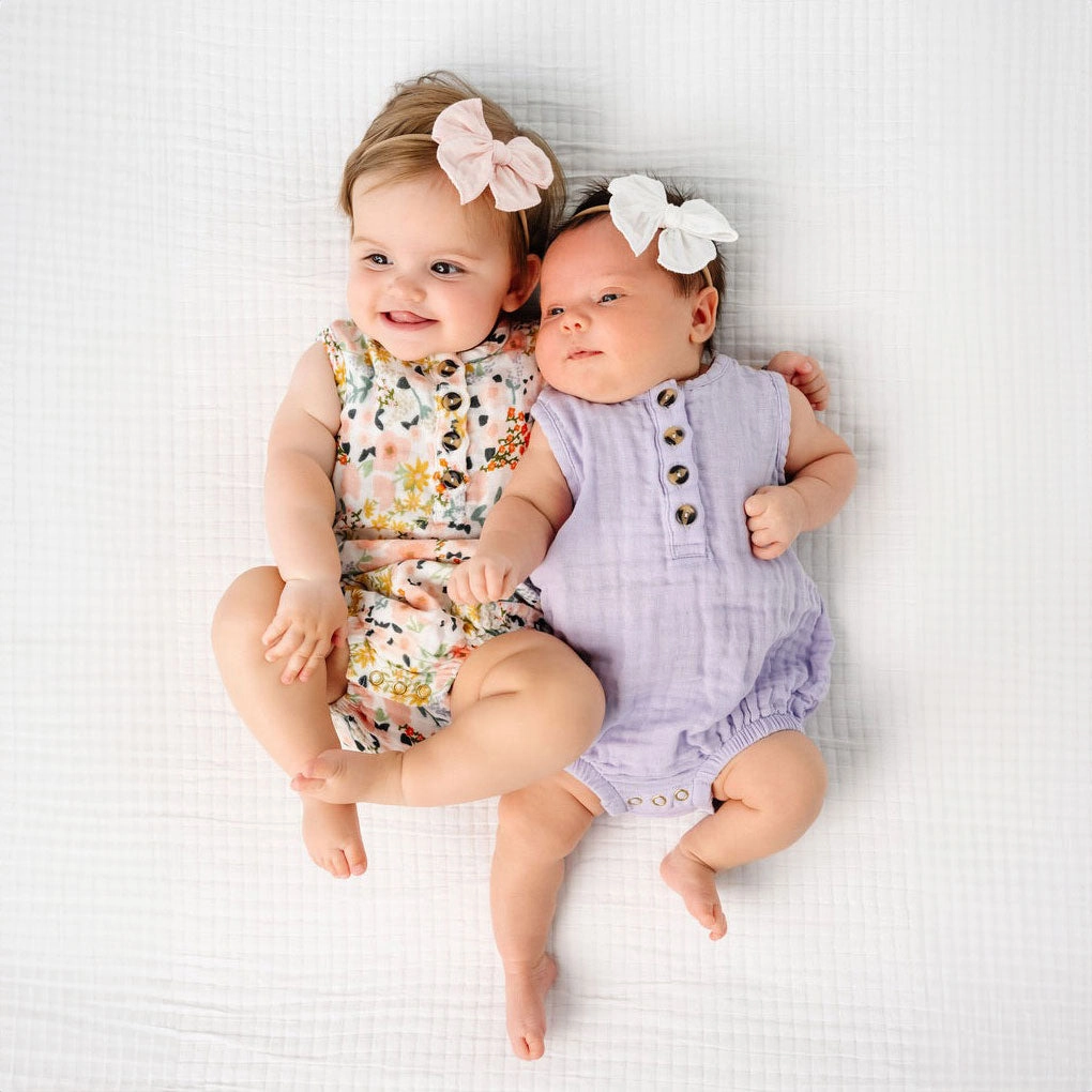 Cloud Muslin Heirloom Bow Headband