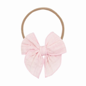 Cloud Muslin Heirloom Bow Headband