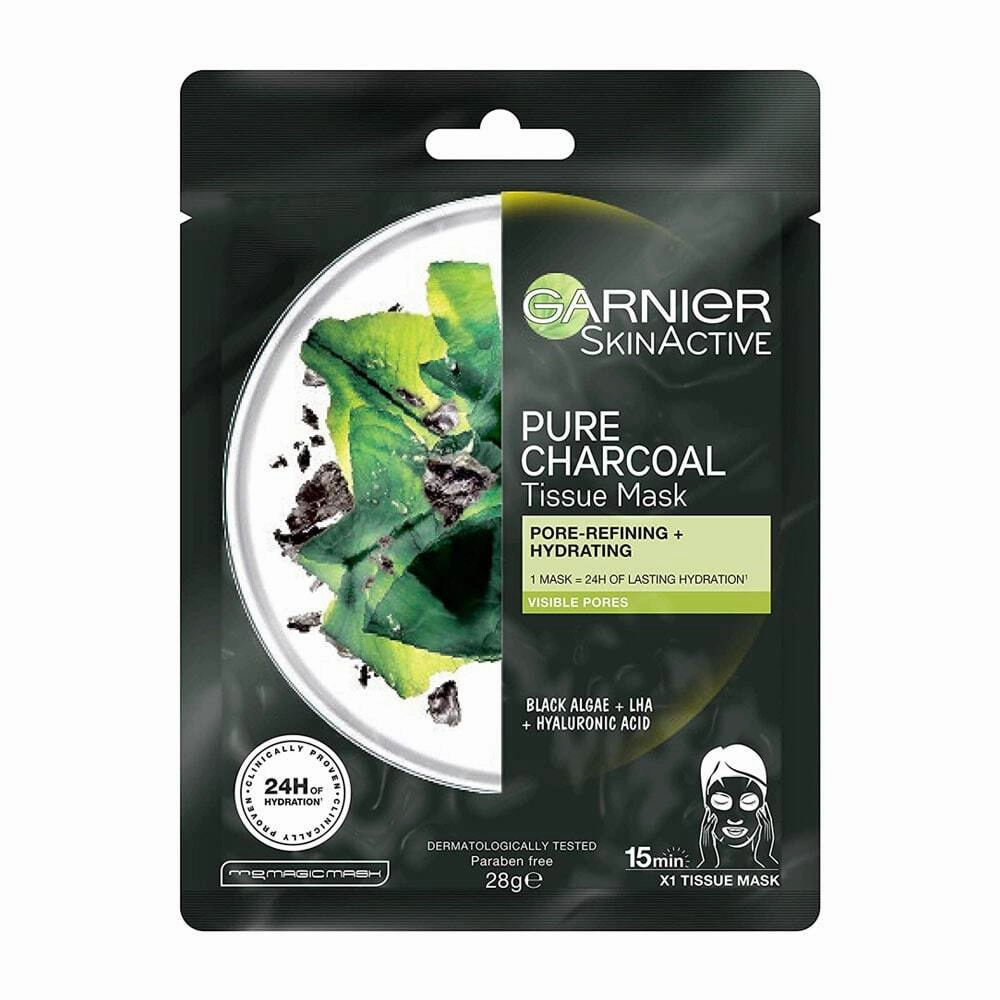 Garnier Pure Charcoal Hyaluronic Acid   Black Algae Sheet Mask 28g
