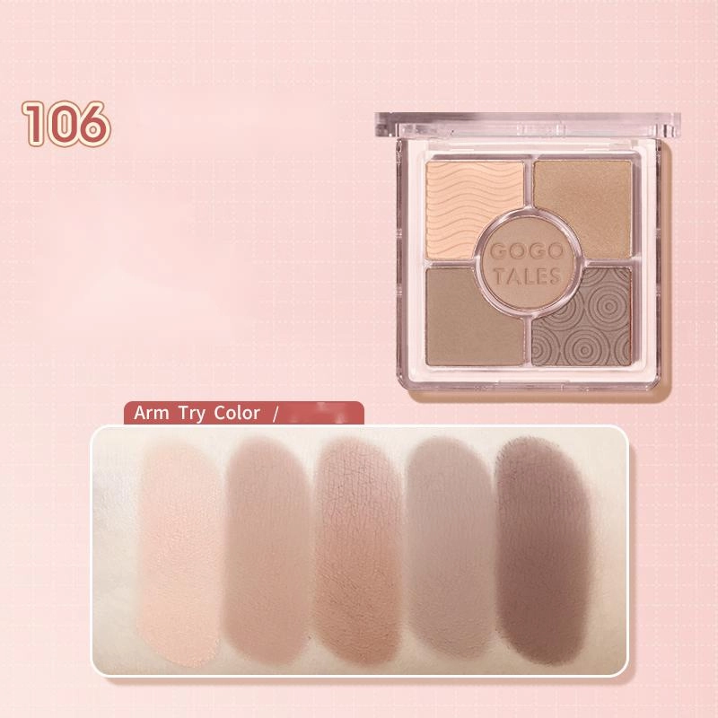 GOGOTALES 5 Color Matte Pearly Eyeshadow Palette