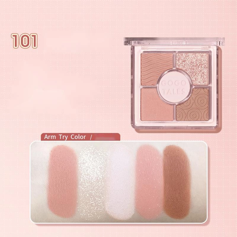 GOGOTALES 5 Color Matte Pearly Eyeshadow Palette