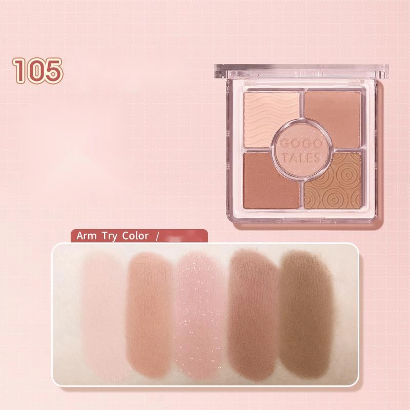 GOGOTALES 5 Color Matte Pearly Eyeshadow Palette