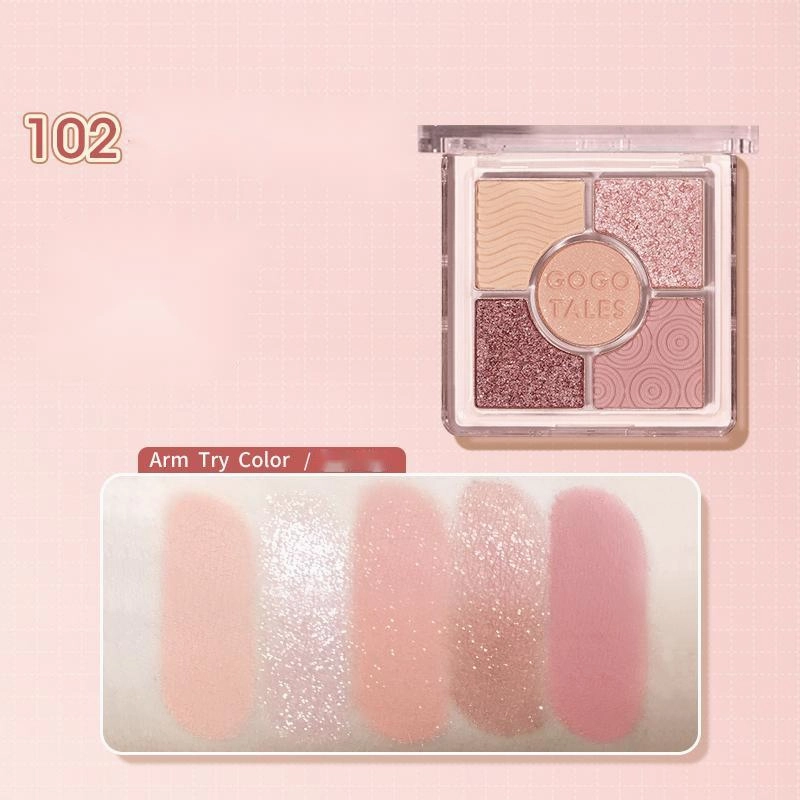 GOGOTALES 5 Color Matte Pearly Eyeshadow Palette