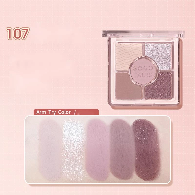 GOGOTALES 5 Color Matte Pearly Eyeshadow Palette