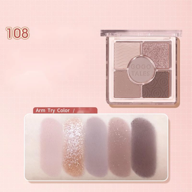 GOGOTALES 5 Color Matte Pearly Eyeshadow Palette