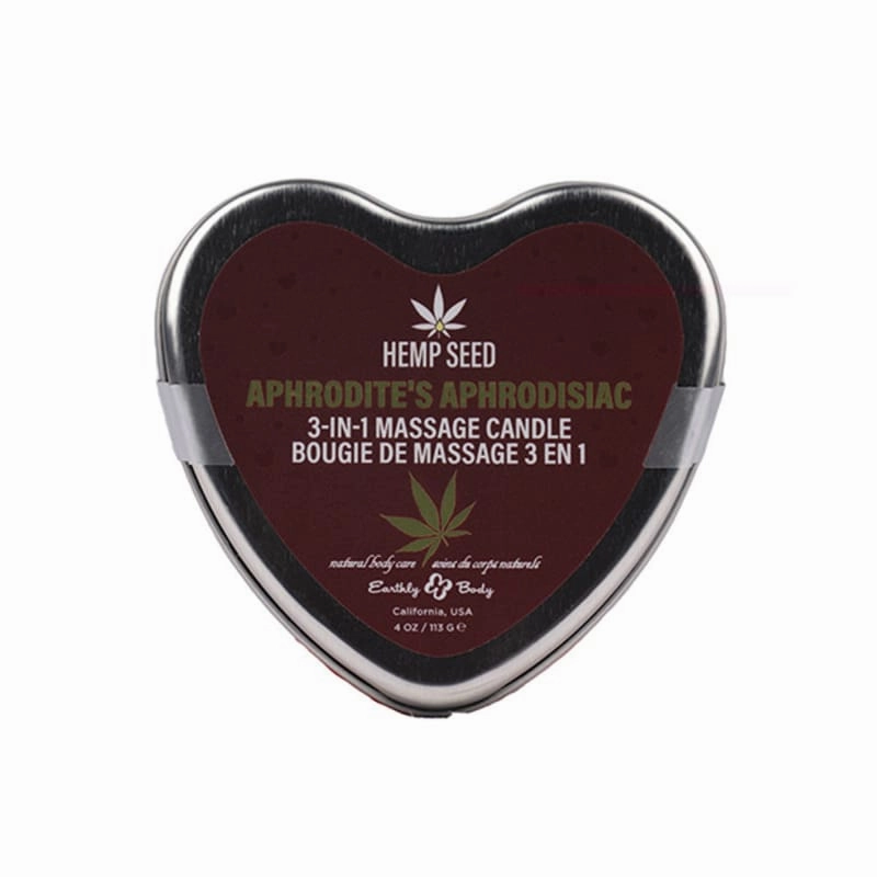 Hemp Seed 3-in-1 Valentines Day Candle -  Aphrodite's Aphrodisiac 4 Oz