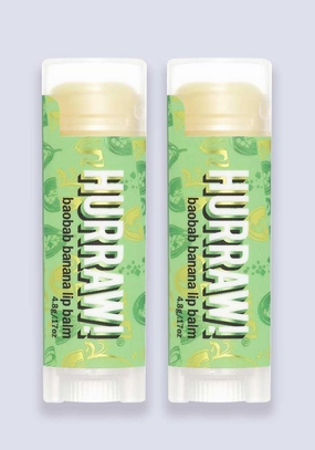 Hurraw Baobab Banana Lip Balm 4.3g (per stick) - 2 Pack