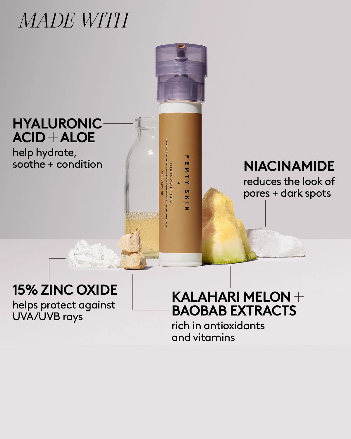 Hydra Vizor Huez Tinted Moisturizer Broad Spectrum Mineral SPF 30 Sunscreen Refill — 1