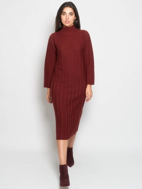 Mattone Ribbed Midi Dress