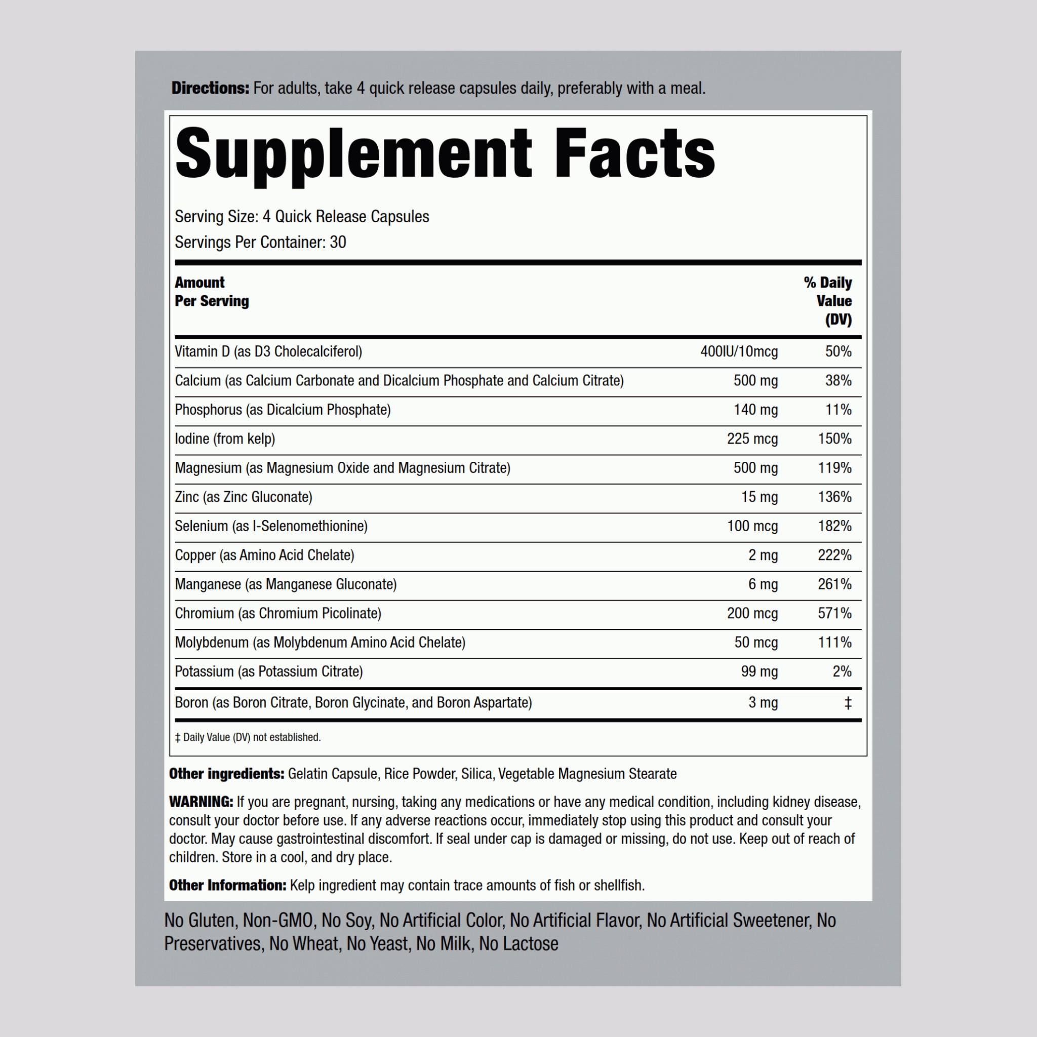 Mega Multi Chelated Minerals, 120 Quick Release Capsules, 2  Bottles