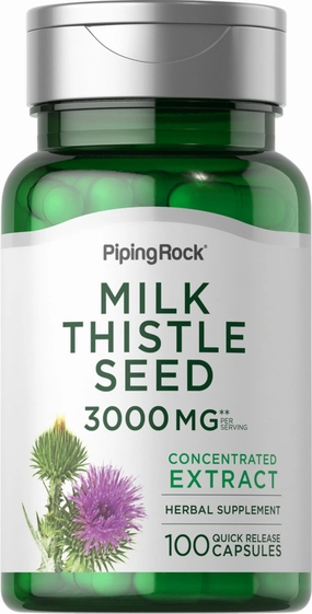 Milk Thistle Seed Extract, 3000 mg (per serving), 100 Quick Release Capsules