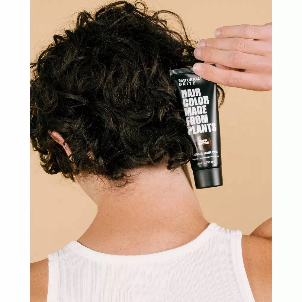 Naturally Brite Henna Hair Dye Dark Brown 75ml