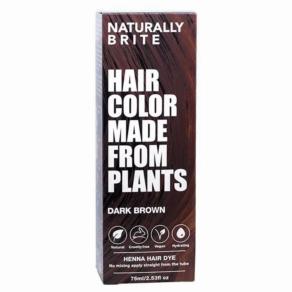Naturally Brite Henna Hair Dye Dark Brown 75ml