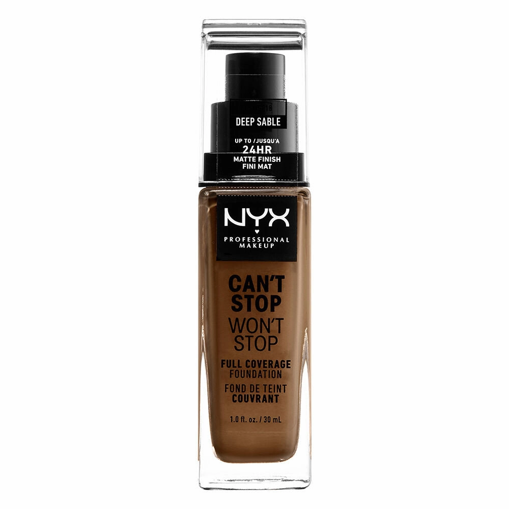 NYX Can't Stop Won't Stop Full Coverage Foundation Deep Sable 30ml