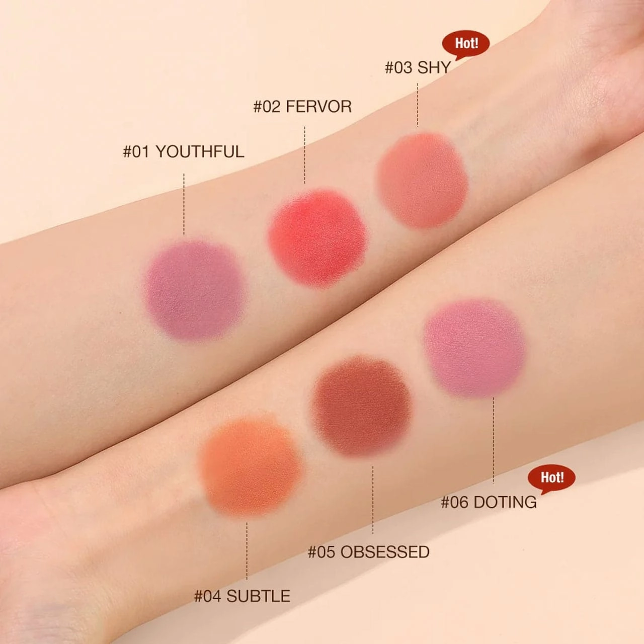 O.TWO.O Mousse Glow Colour Bounce Blush 01 Youthful