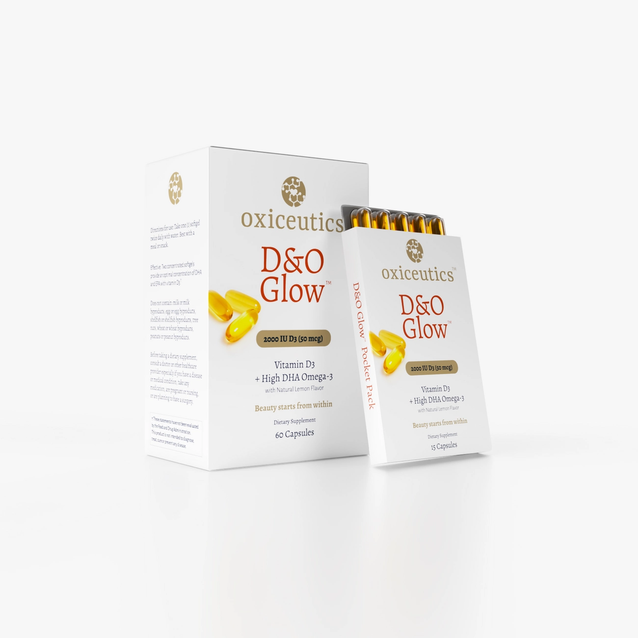 Oxyceutics D & O Glow Vit D3   High DHA Omega-3