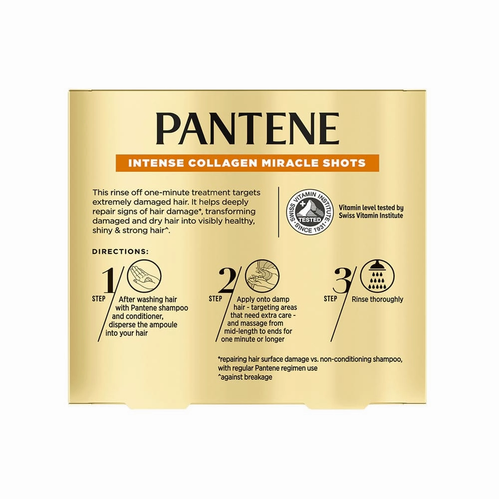 Pantene Intense Collagen Miracle Shots 15ml 3pk