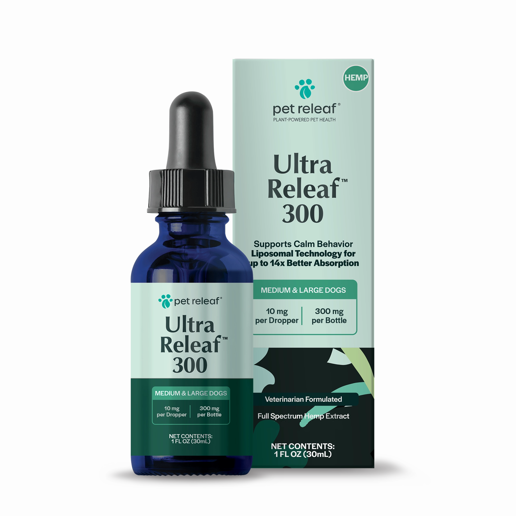 Pet Releaf Ultra Releaf Hemp Oil 300 For Medium & Large Dogs