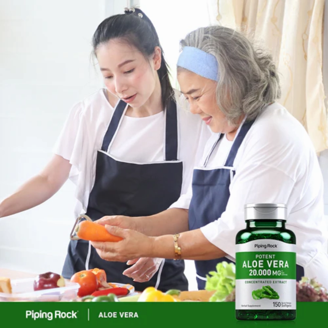 Potent Aloe Vera, 20,000 mg (per serving), 150 Quick Release Softgels, 2  Bottles