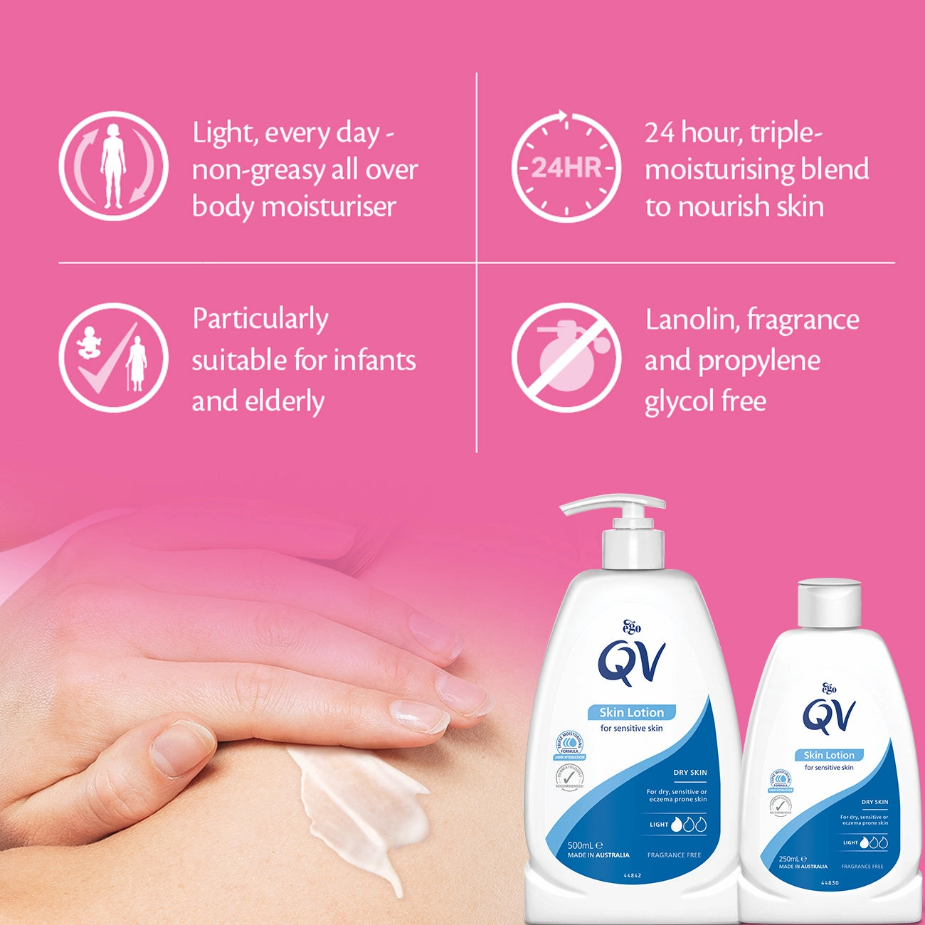 QV Skin Lotion Light Body Moisturiser 500ml