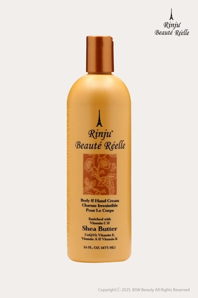 RINJU BEAUTY REAL BODY & HAND CREAM 16oz
