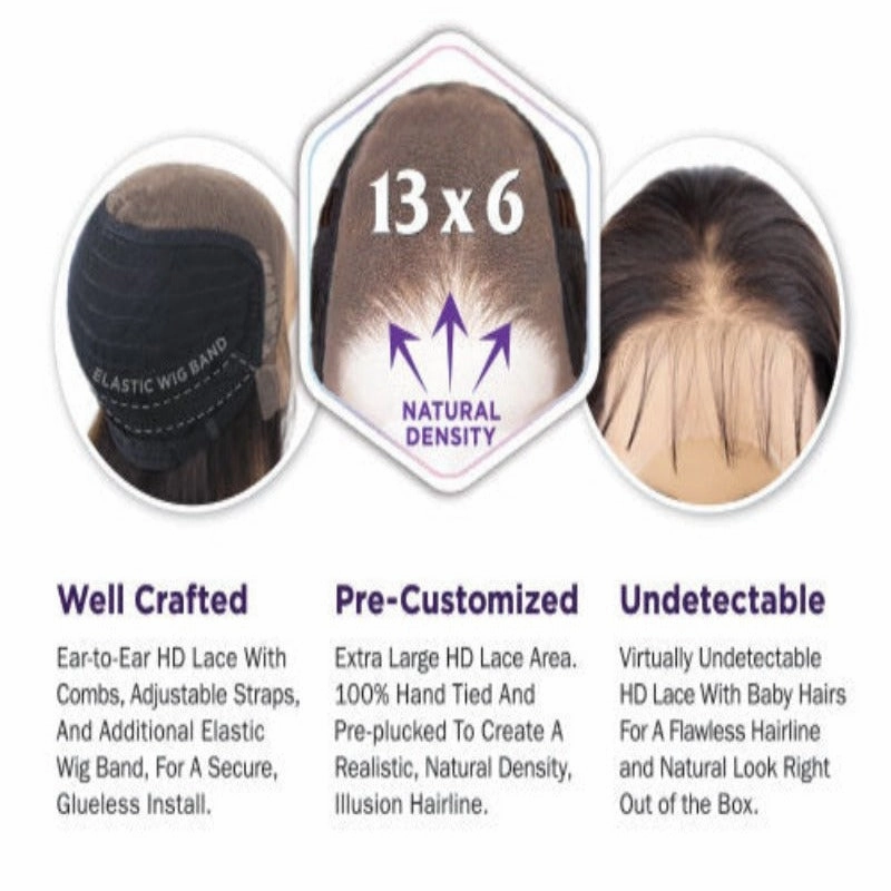 Sensationnel What Lace? Hairline Illusion Human Hair Blend 20 Wig - Eliana