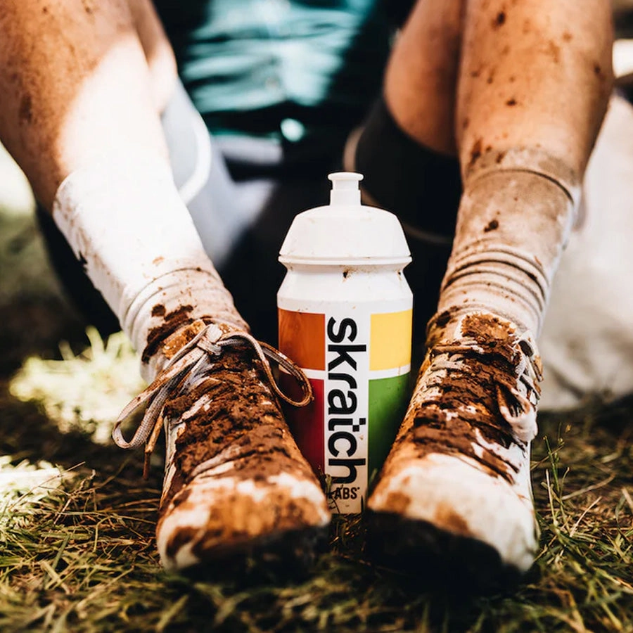 Skratch Labs - Tacx Water Bottle: White   Blocks (500 ml)