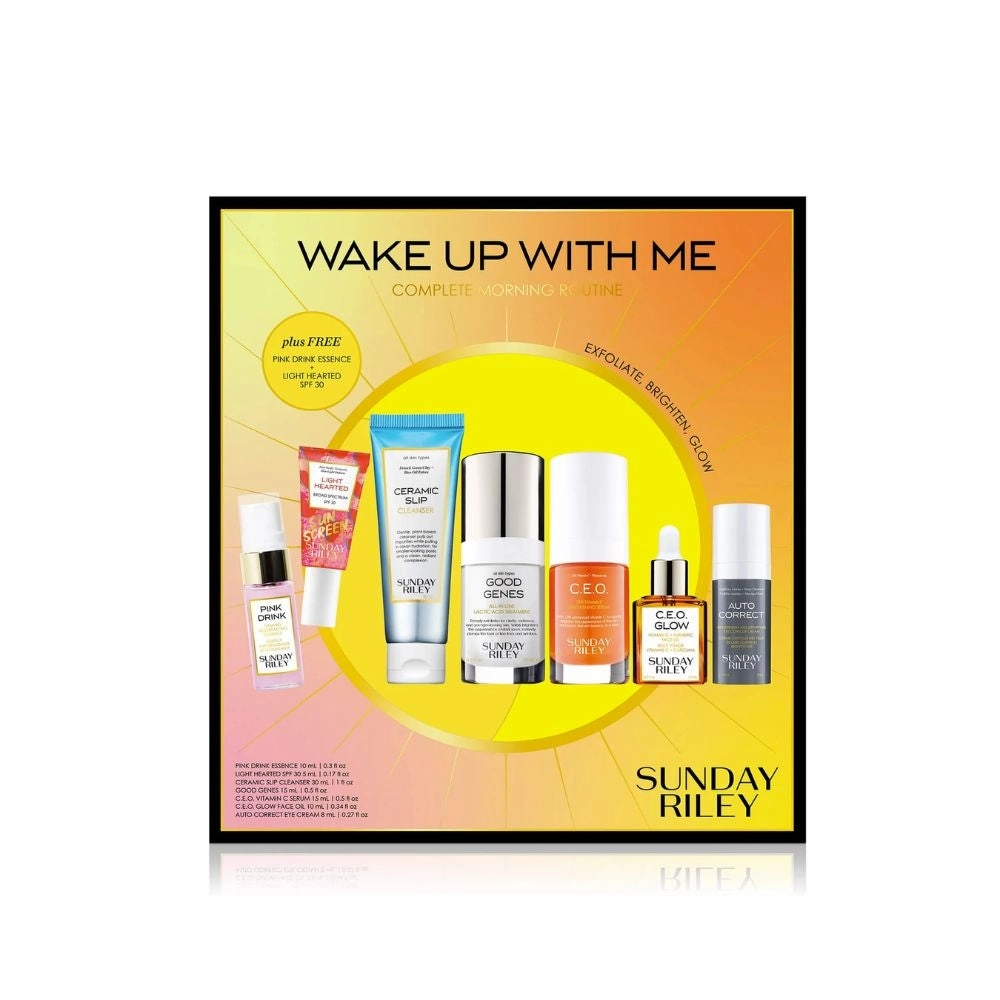 Sunday Riley Wake Up With Me Complete Morning Routine