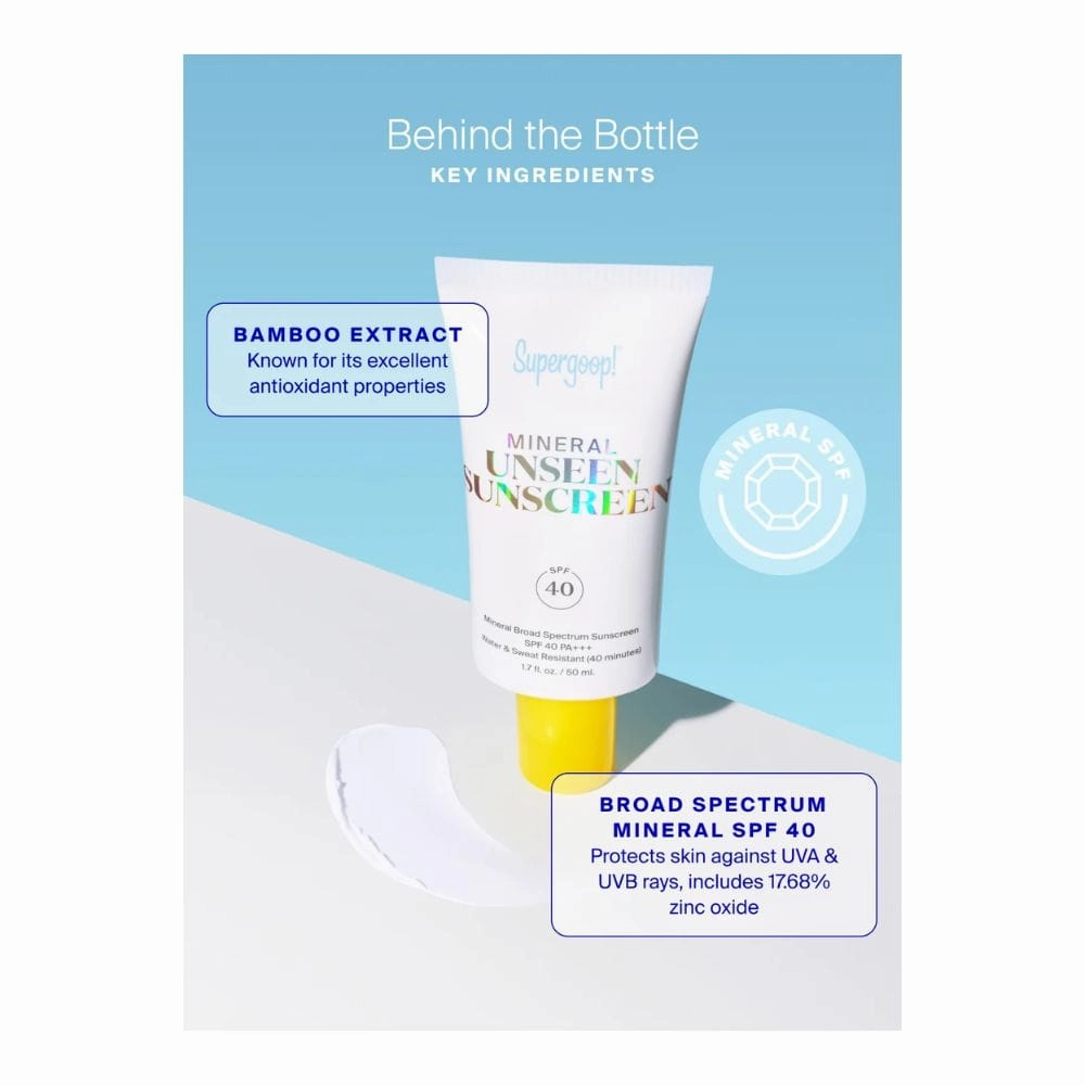 Supergoop! Mineral Unseen Sunscreen SPF40 1.7oz