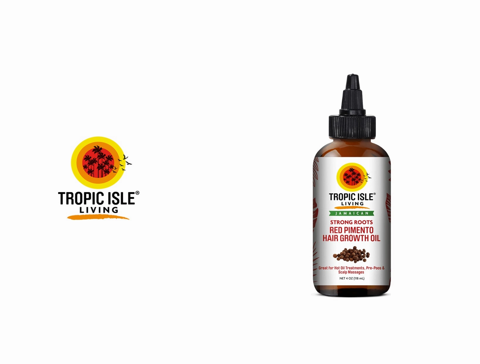 TROPIC ISLE LIVING JAMAICAN STRONG ROOTS RED PIMENTO HAIR GROWTH OIL 4oz