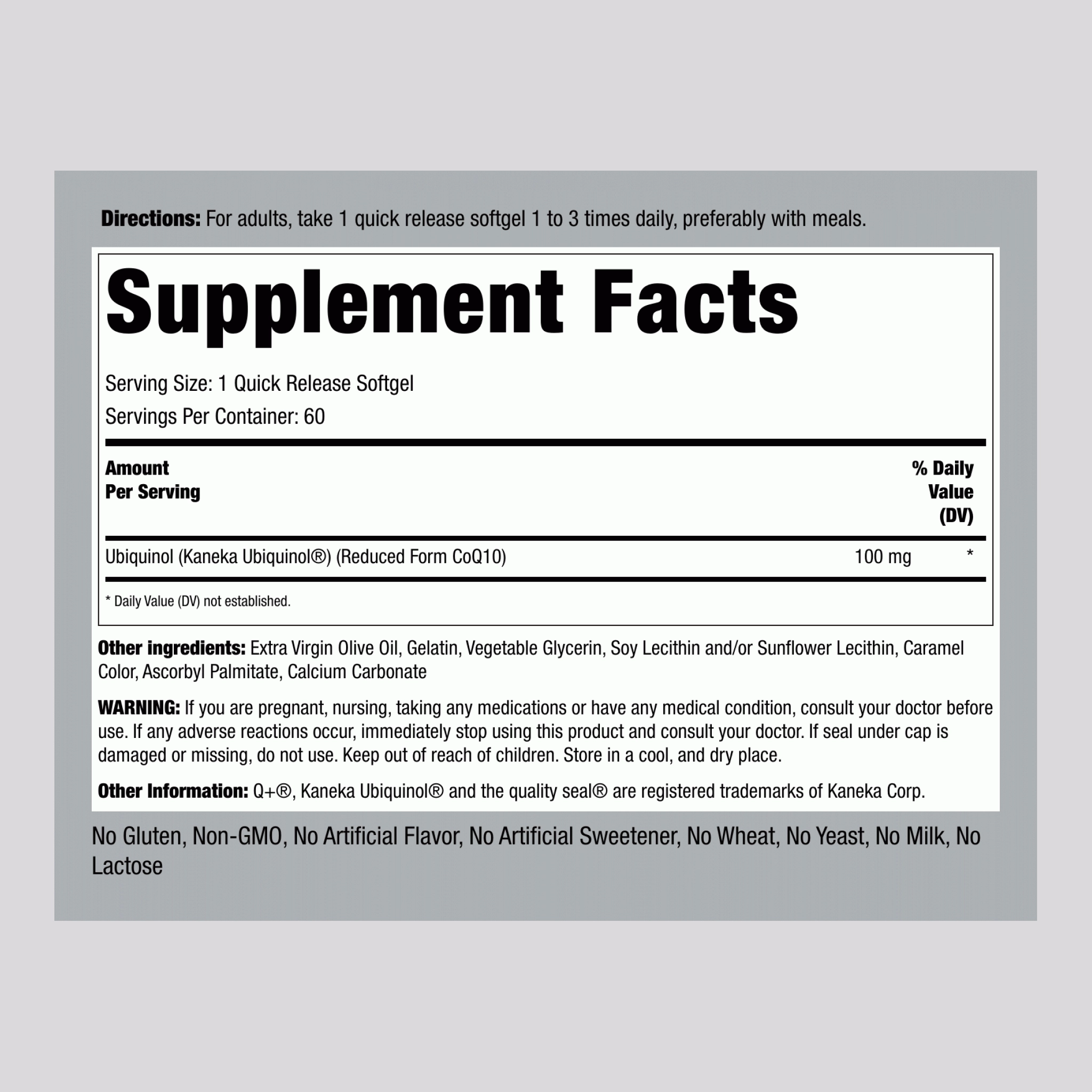 Ubiquinol, 100 mg, 120 Quick Release Softgels