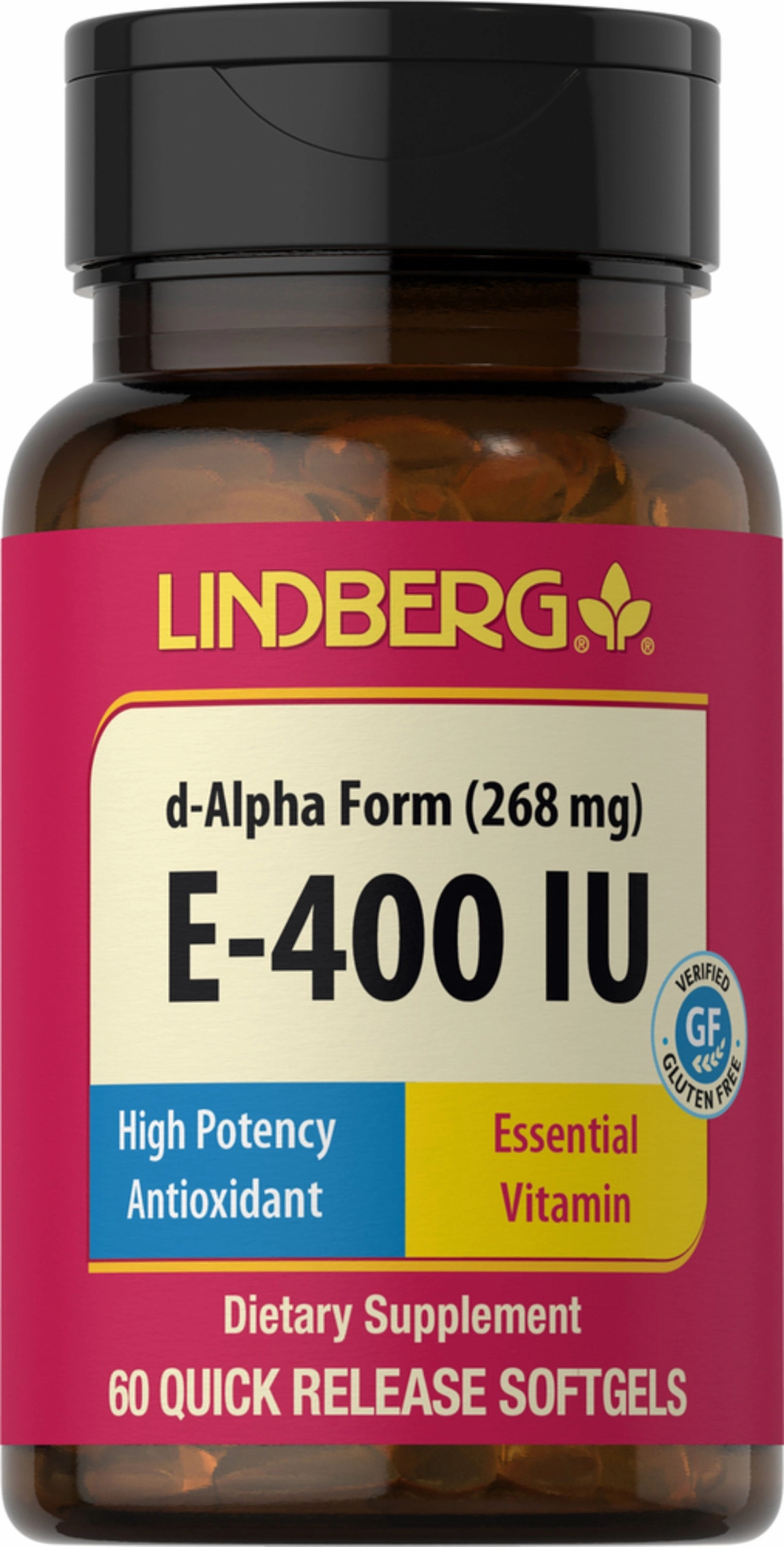 Vitamin E-400 IU (d-Alpha Tocopherol), 60 Quick Release Softgels