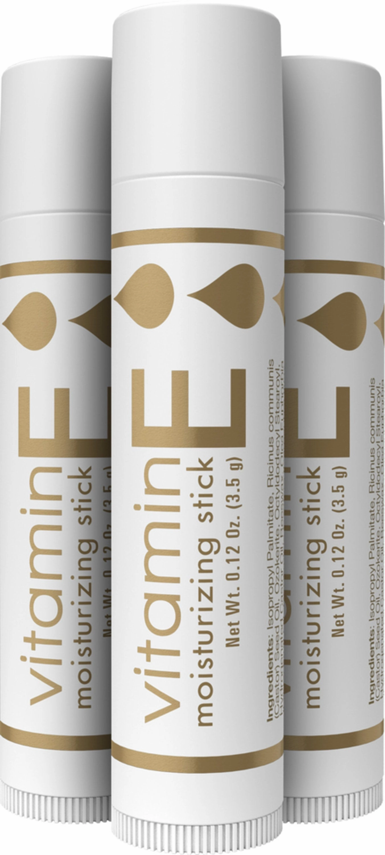 Vitamin E Moisturizing Stick, 0.1 oz (3.5 g) Tubes, 3  Tubes