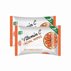 XBC Vitamin C Facial Wipes Twin Pack 2x25pk