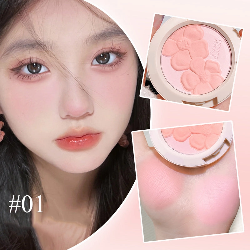 Xixi Dual-tone Embossed Floral Blush