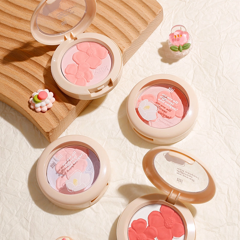 Xixi Dual-tone Embossed Floral Blush