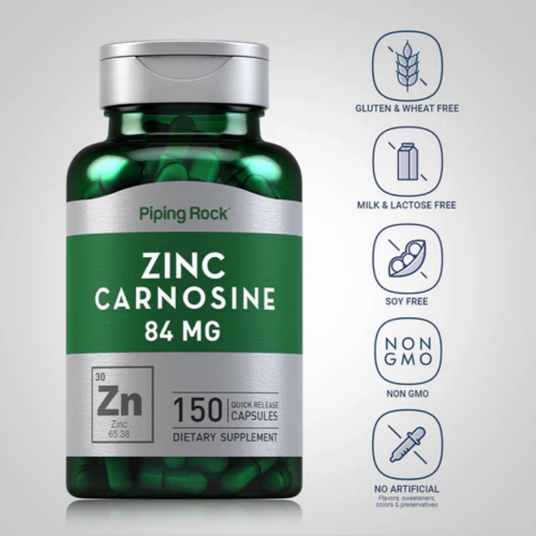 Zinc Carnosine, 84 mg, 150 Quick Release Capsules, 2  Bottles